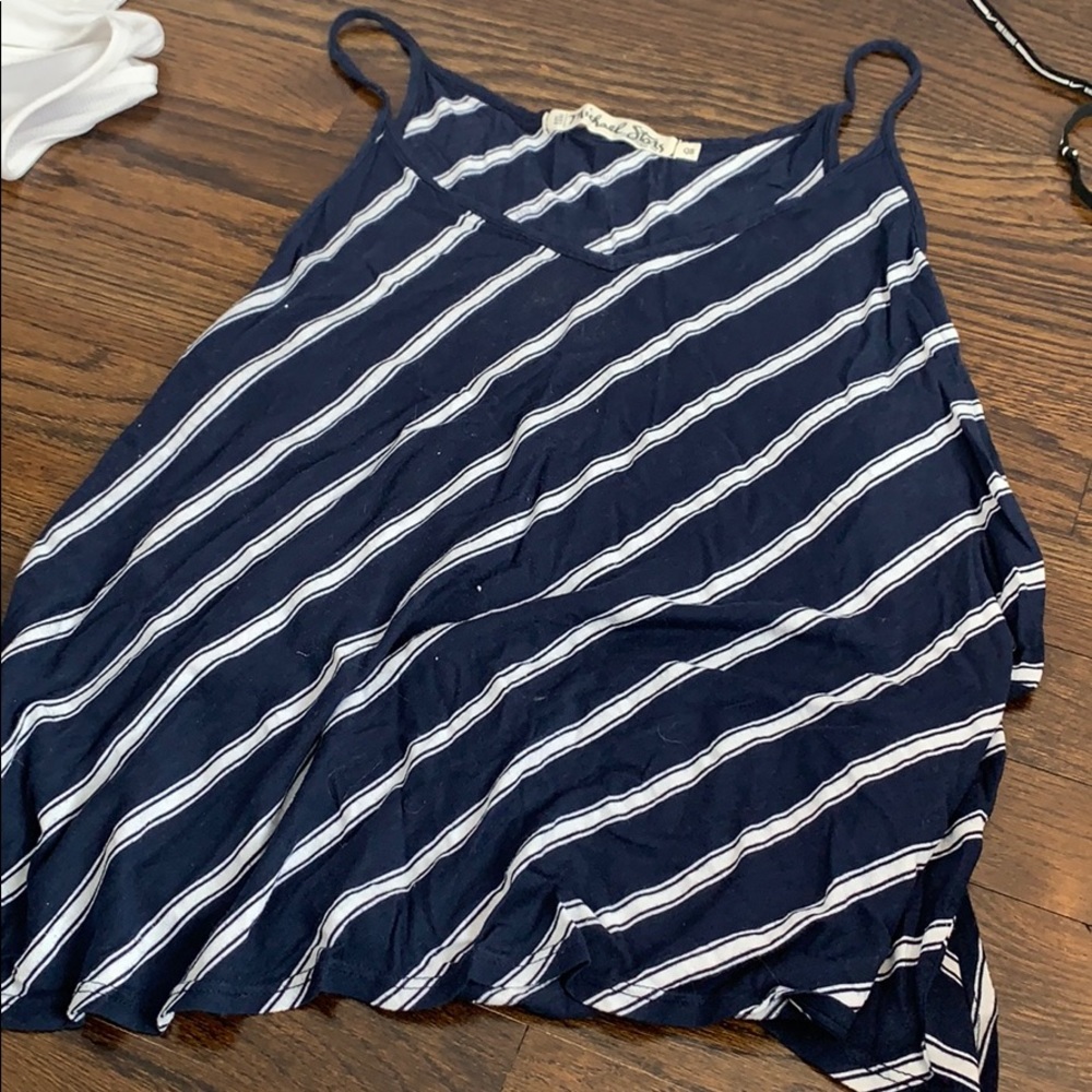 Cute navy and white tank top